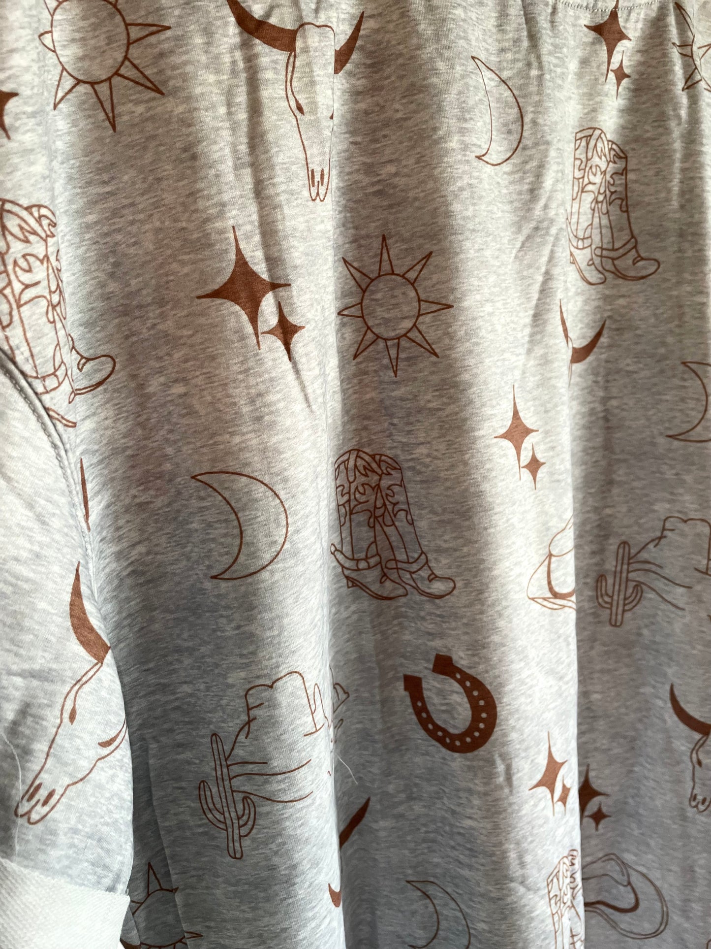 Western Style Tee Shirt and Shorts Set