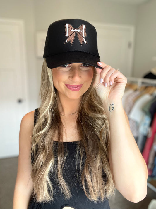 Football Bow Trucker Hat