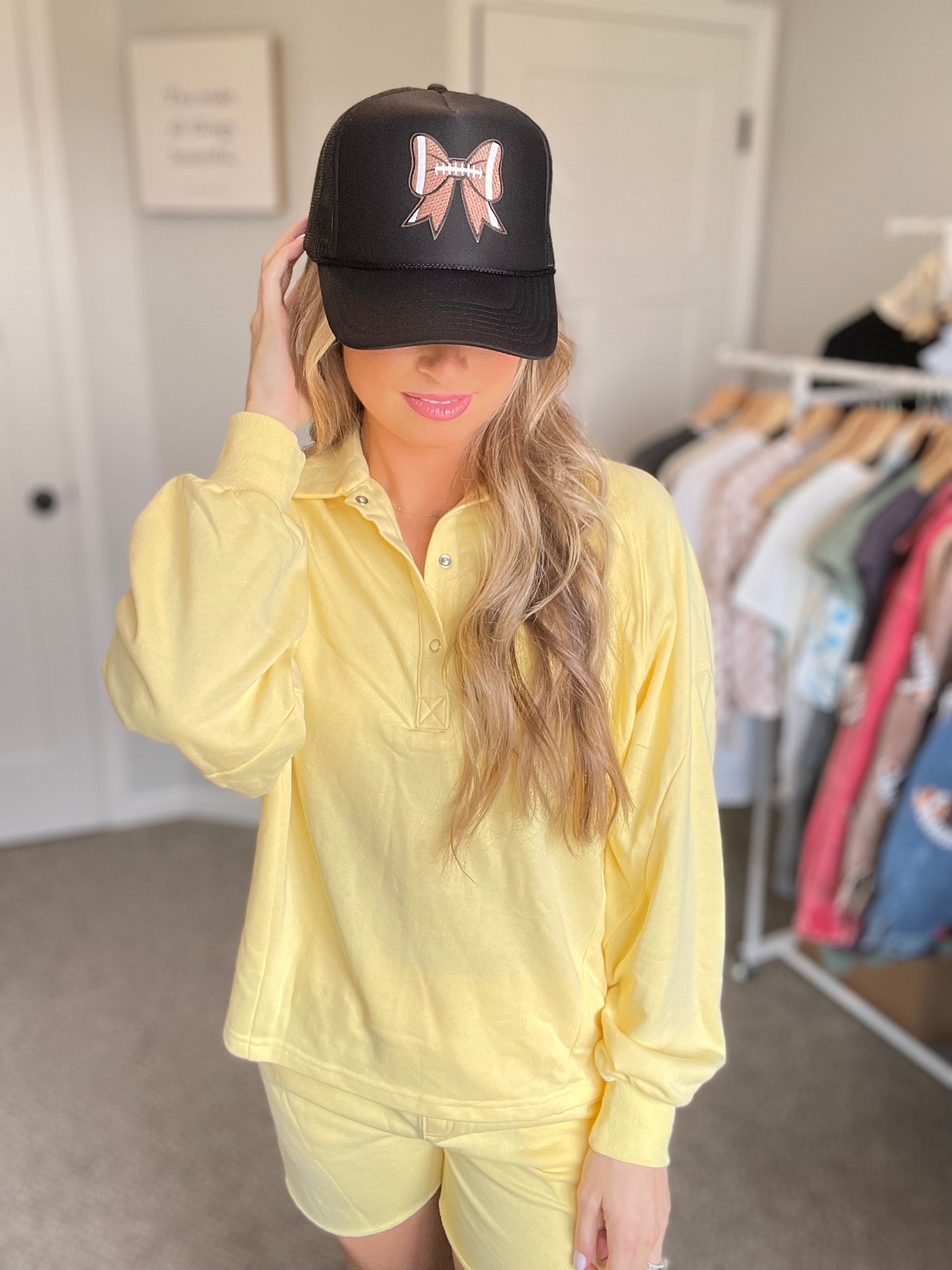Football Bow Trucker Hat