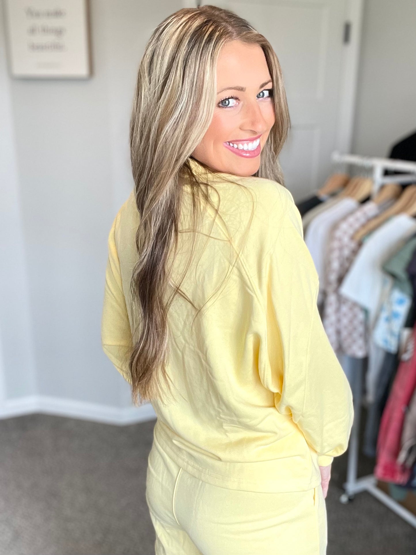 Button Pullover and Shorts 2-Piece Set