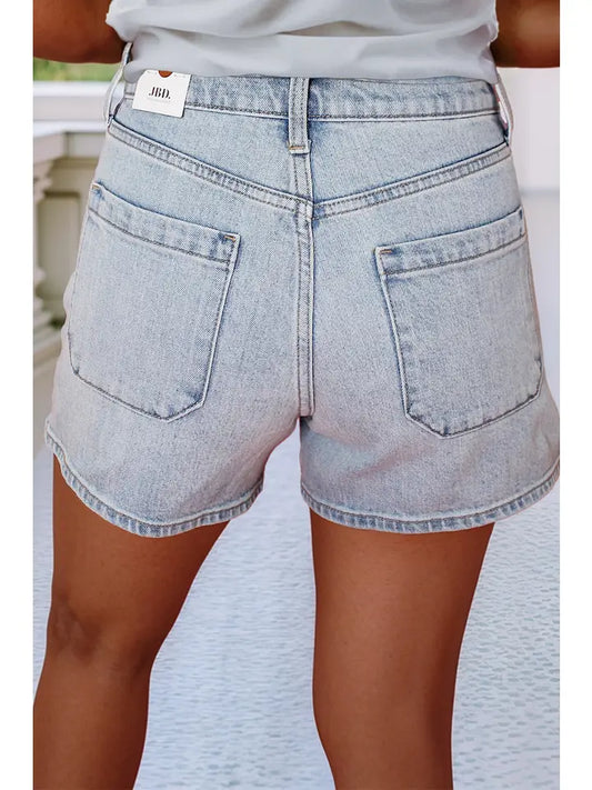 High Rise Denim Shorts