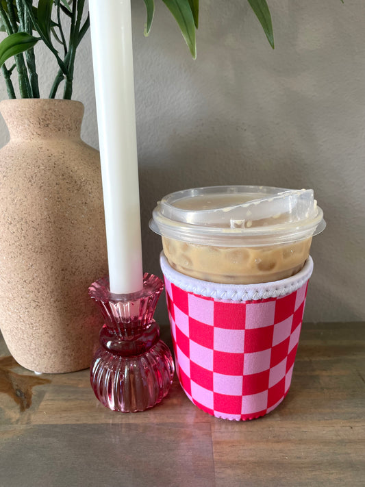 Checkered Coffee Koozie