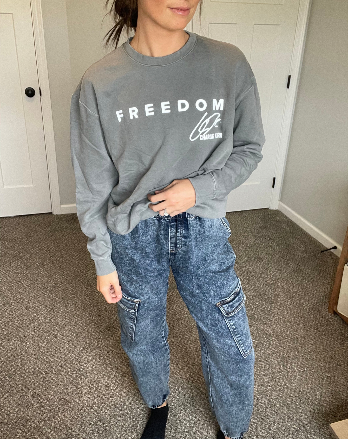 Drawstring Cargo Jogger Jeans