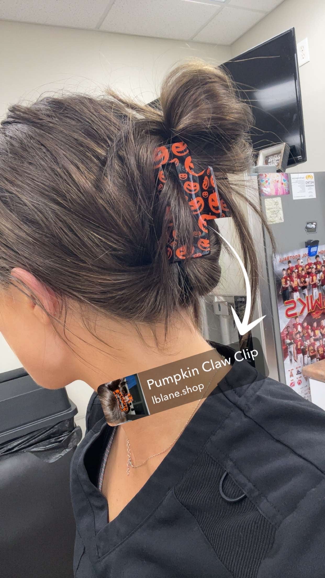 Pumpkin Claw Clip
