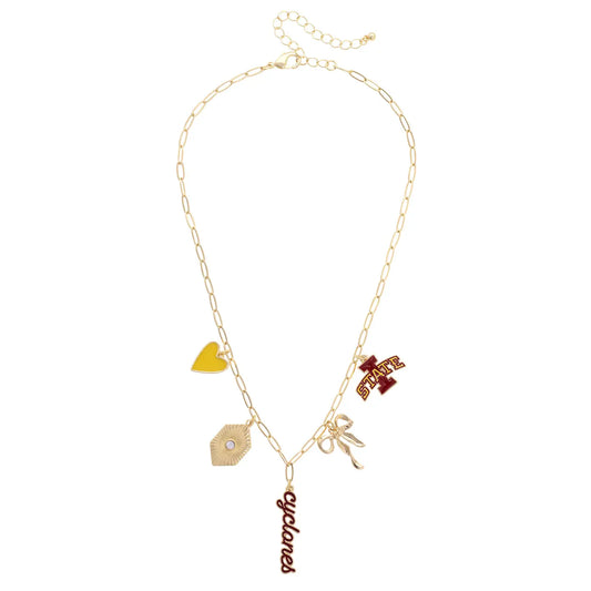 IOWA STATE Cyclones Paper Clip Charm Necklace
