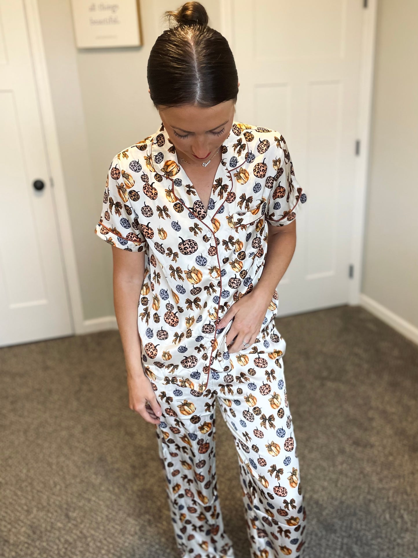 Pumpkin Two-Piece PJ Set