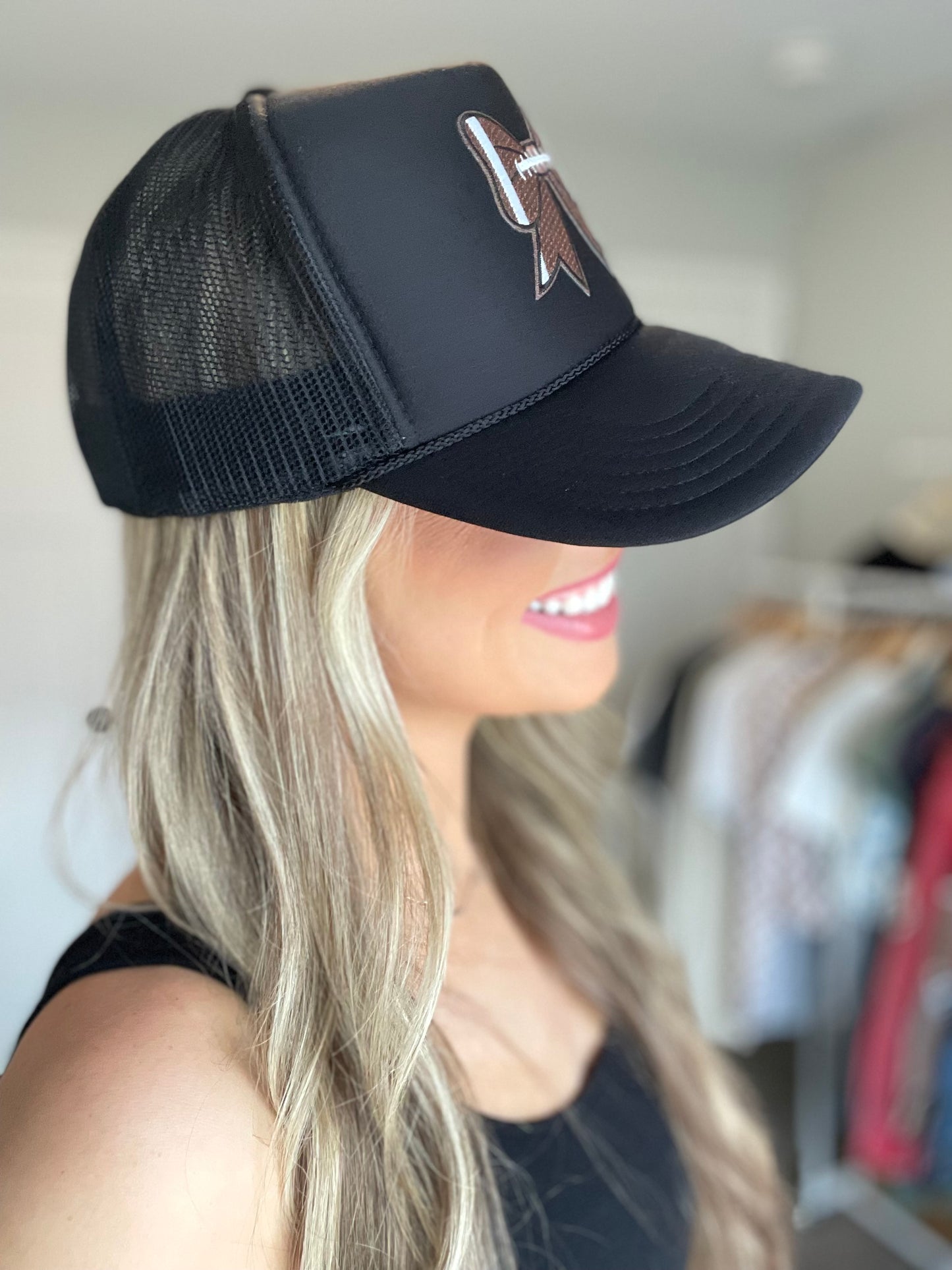 Football Bow Trucker Hat