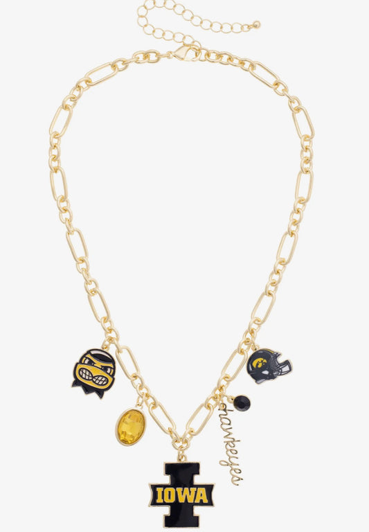 IOWA Hawkeyes Gameday Charm Necklace