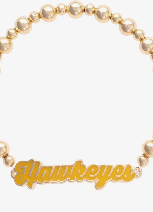 IOWA Hawkeyes Autograph Enamel Stretch Bracelet