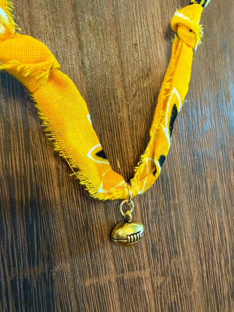Football Charm Bandana Necklace