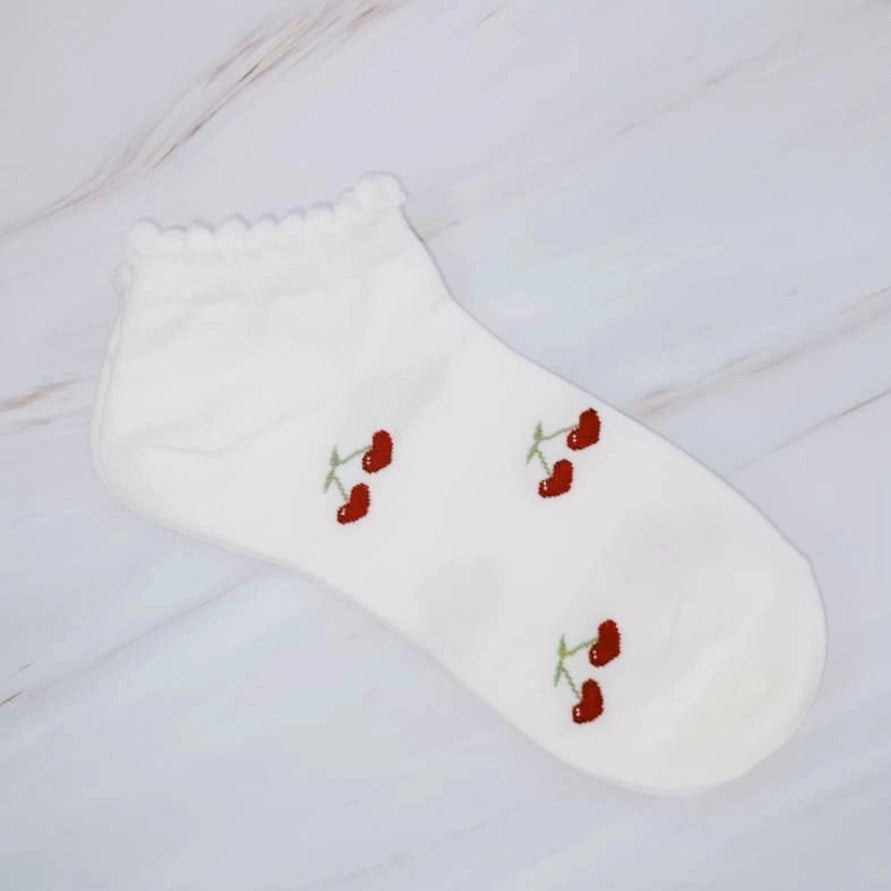 Cherry Heart Socks- set of 3