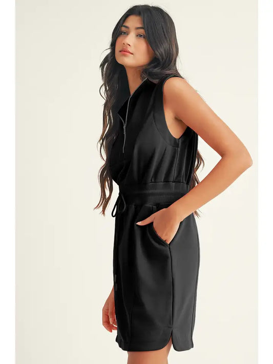 Drawstring Mini Dress