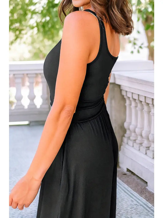 Wide Leg Sleeveless Jumpsuit
