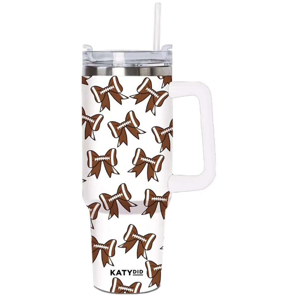 40oz Stainless Steel Football Tumbler
