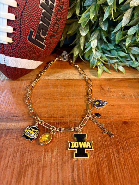 IOWA Hawkeyes Gameday Charm Necklace