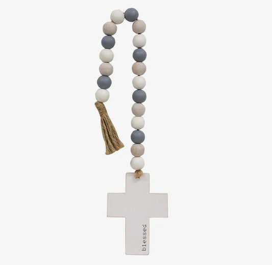 BLESSED Beaded Cross Hanger Garland