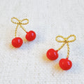 Cherry Bow Earrings