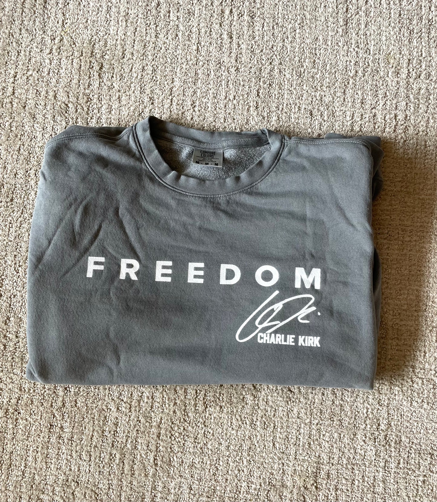 Charlie Kirk Freedom Crewneck
