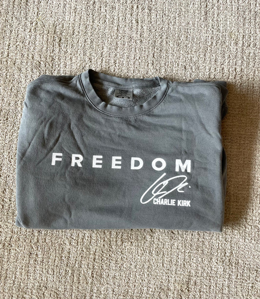 Charlie Kirk Freedom Crewneck