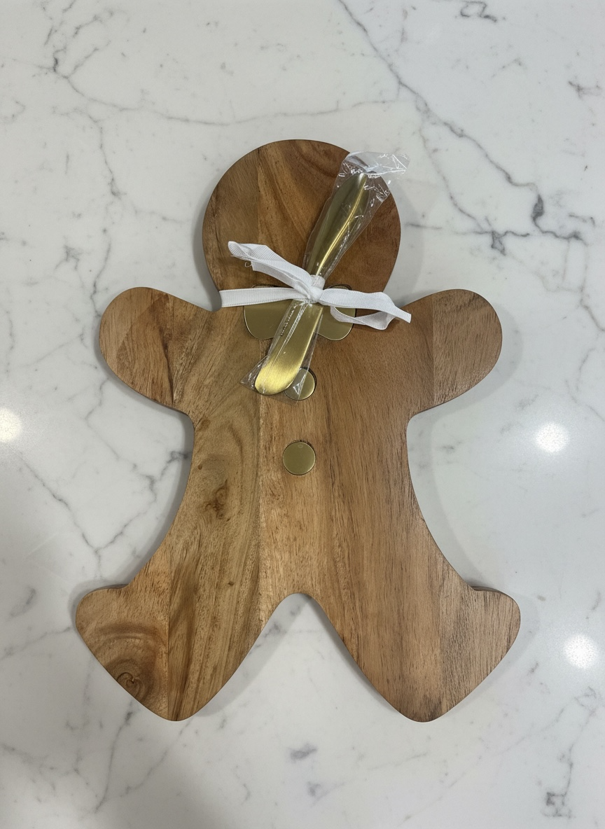 Wood Gingerbread Cheese Board