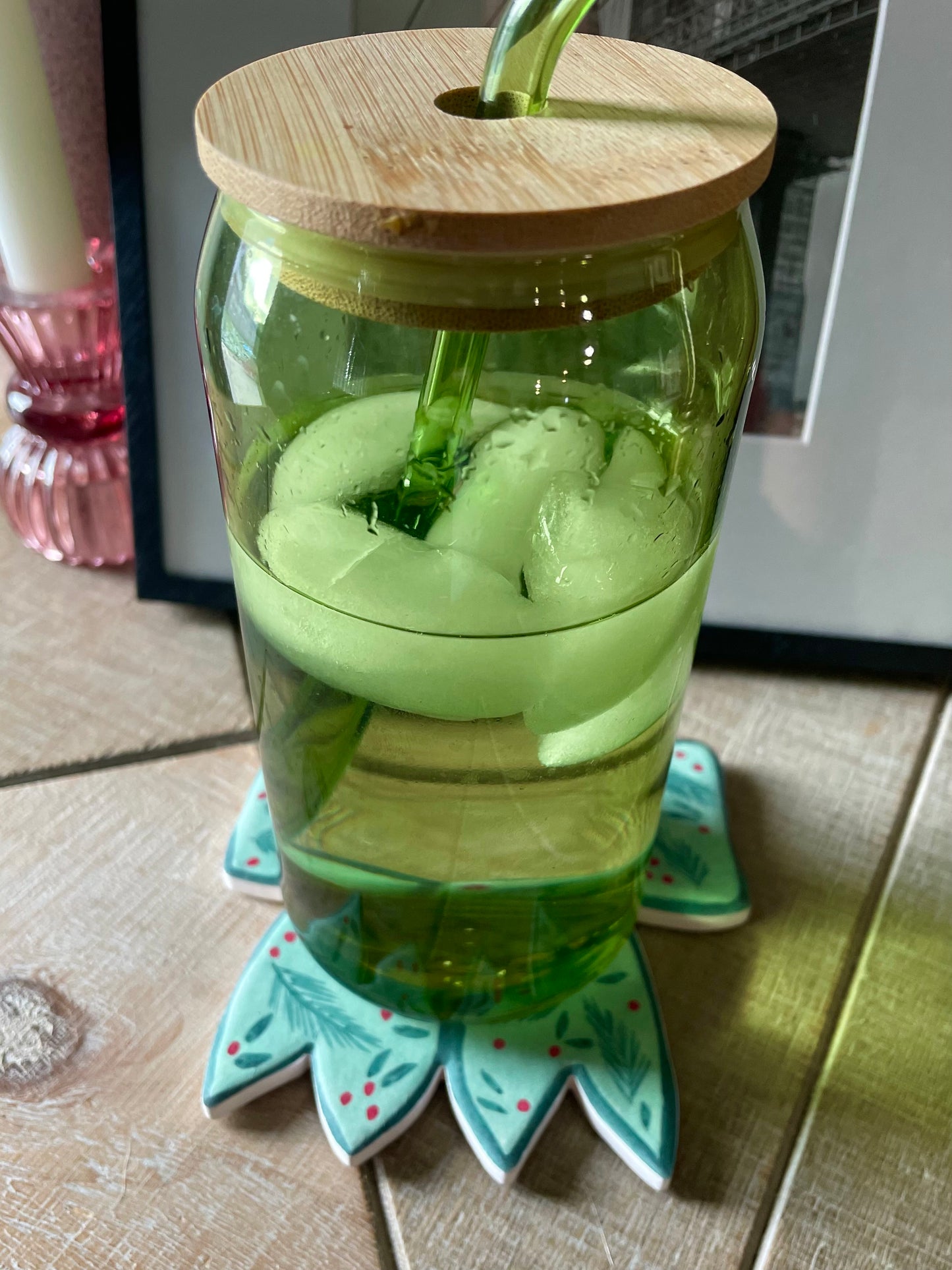 Christmas Bow Ceramic Coasters- set of 6