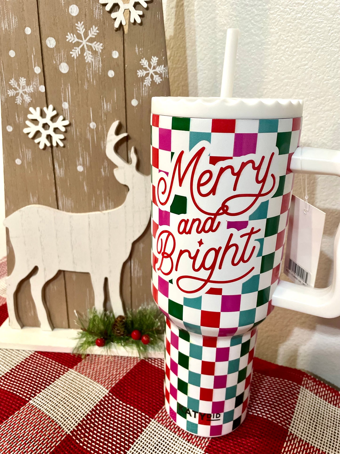 Merry & Bright 40oz Stainless Steel Christmas Tumbler