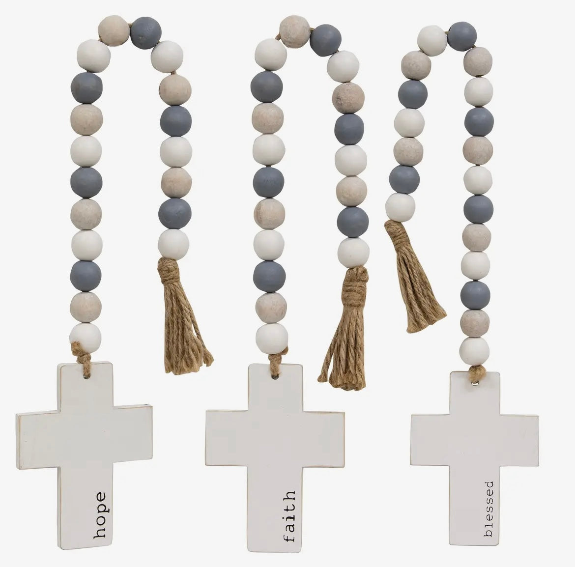 BLESSED Beaded Cross Hanger Garland