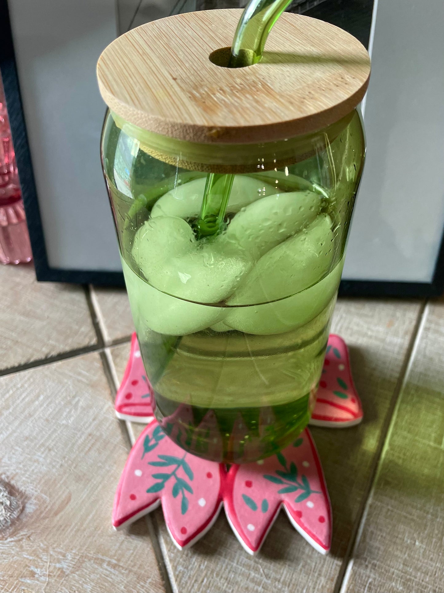 Christmas Bow Ceramic Coasters- set of 6