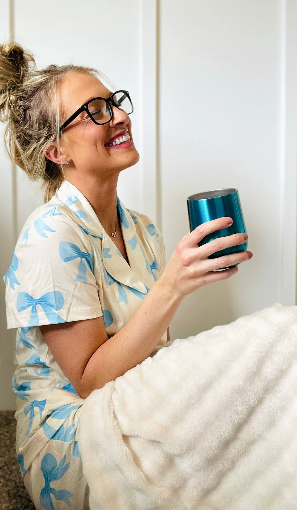Bow Printed PJ Set