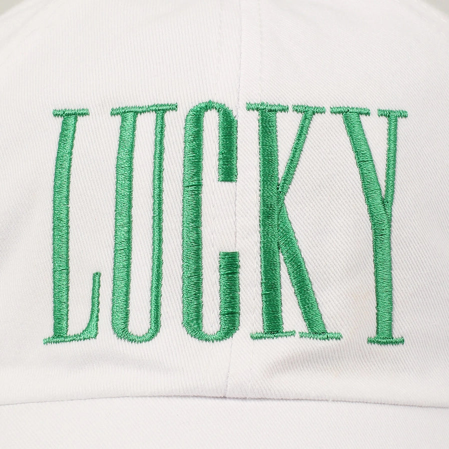 Unisex Lucky Baseball Hat- white