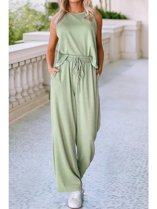 Tank Top and Drawstring Pants Set