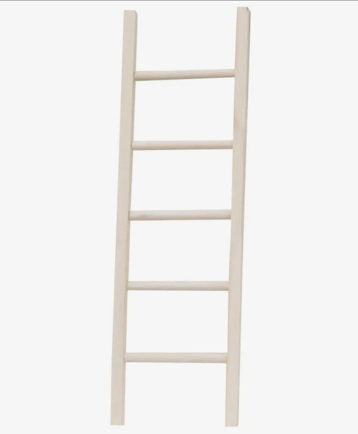 White Finish Wooden Decor Ladder