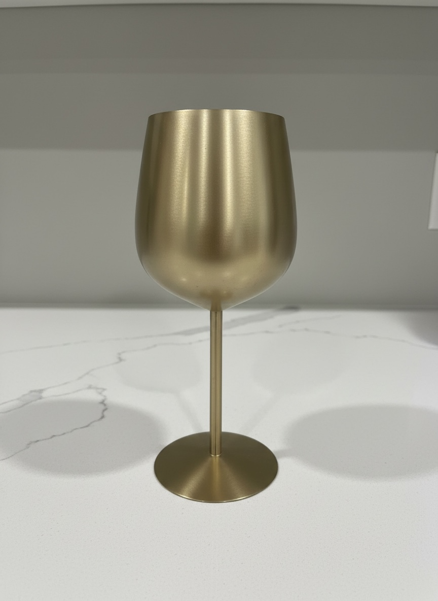 Single Gold Stainless Steel Wine/ Cocktail Glass