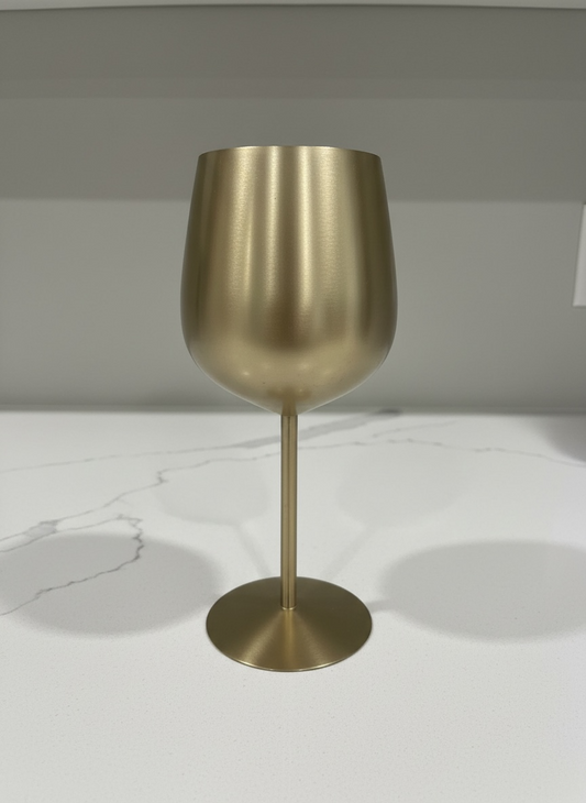 Single Gold Stainless Steel Wine/ Cocktail Glass