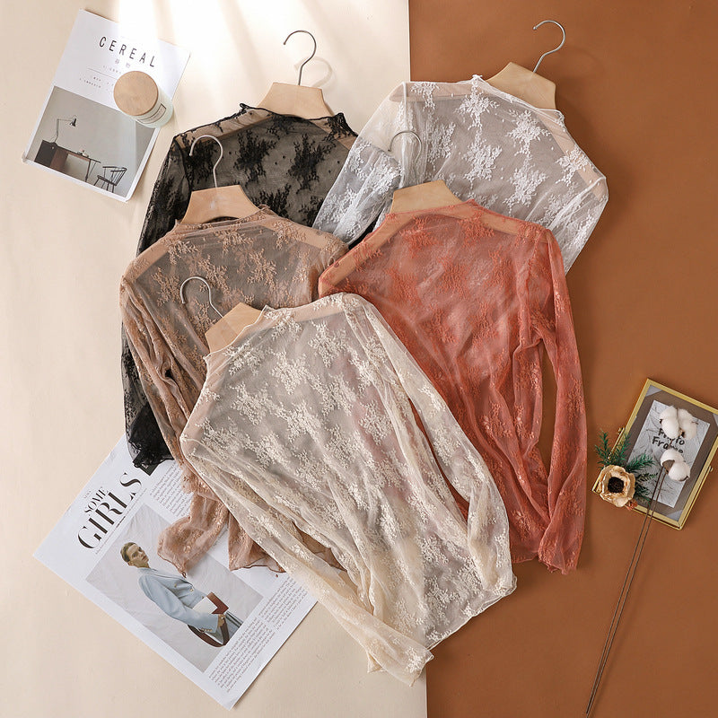 Lace See-Through Layering Top