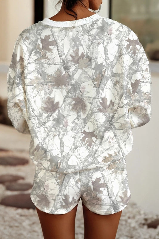 White Camo Two-Piece Set