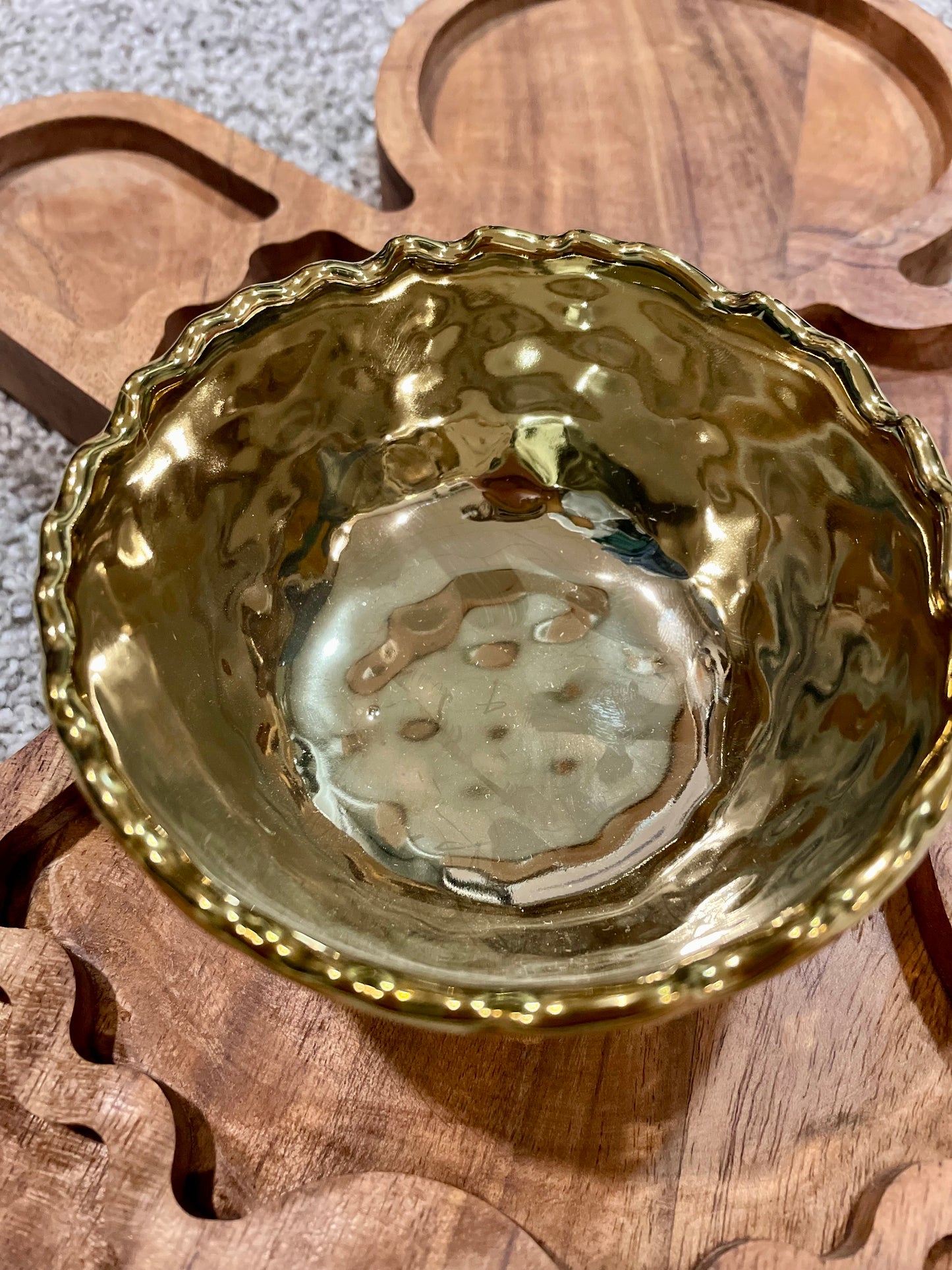 Single Mini Gold Serving Bowls