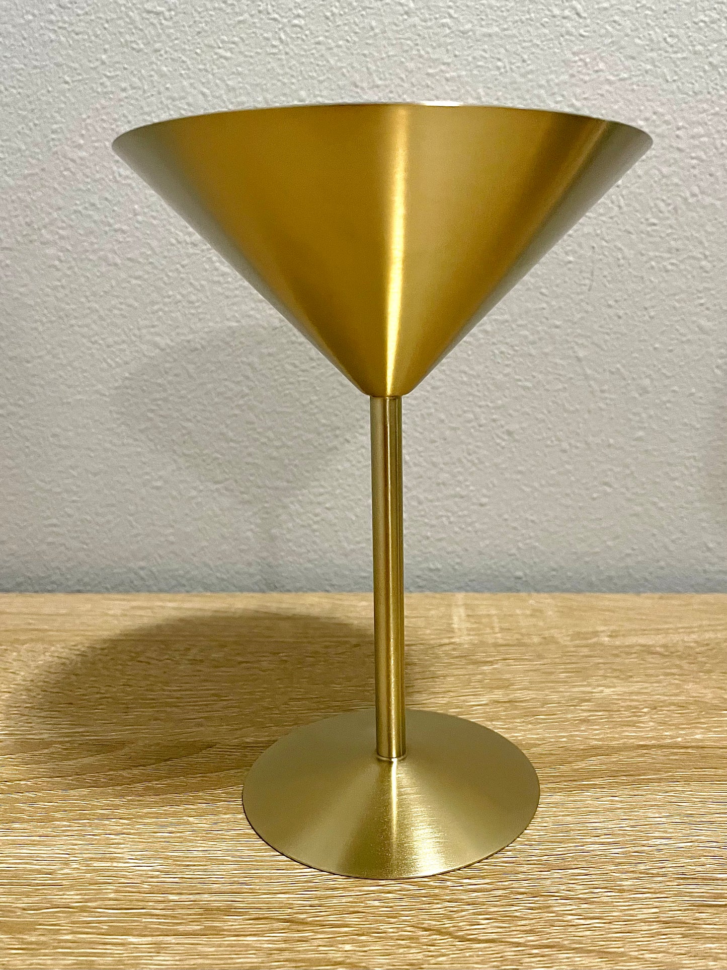 Single Gold Stainless Steel Cocktail/ Martini Glass