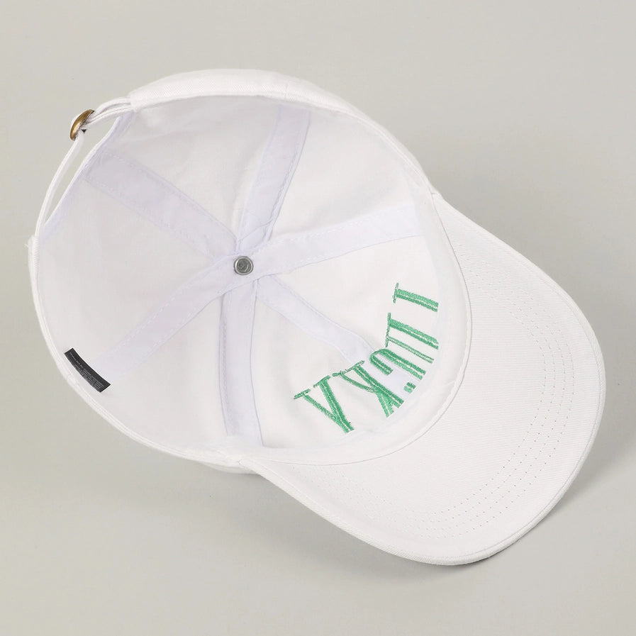 Unisex Lucky Baseball Hat- white