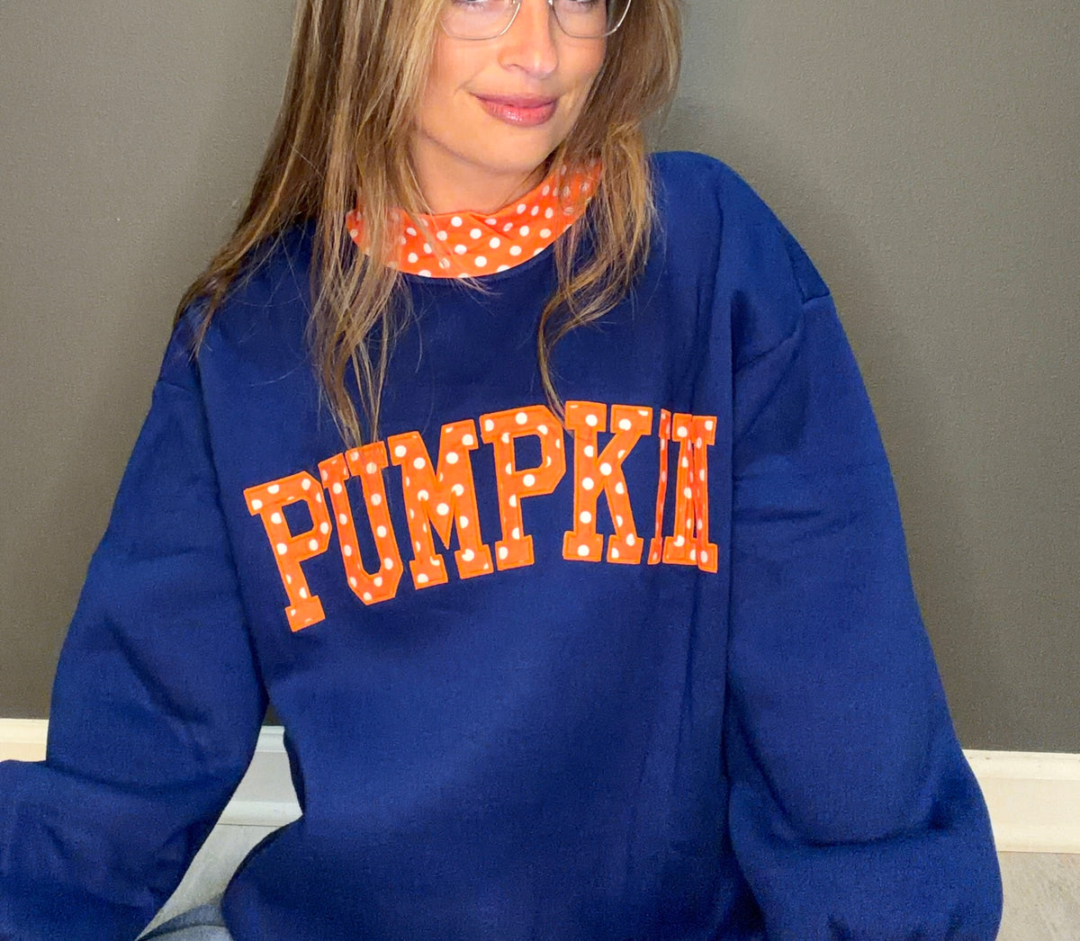 Mockneck Pumpkin Oversized Sweatshirt