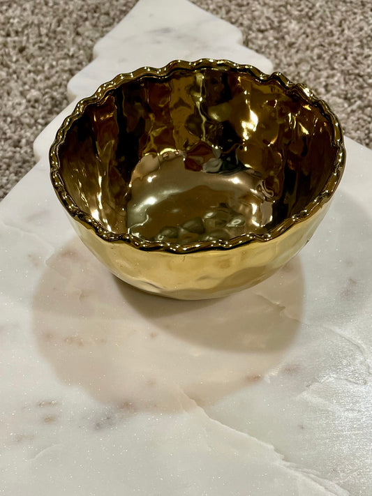 Single Mini Gold Serving Bowls