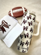 40oz Stainless Steel Football Tumbler