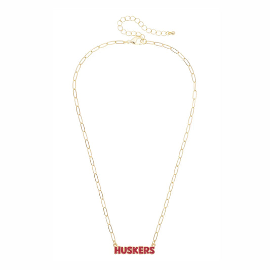NEBRASKA HUSKERS Outline Necklace