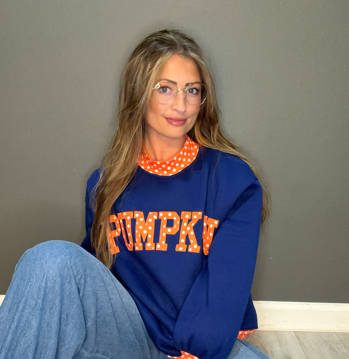 Mockneck Pumpkin Oversized Sweatshirt
