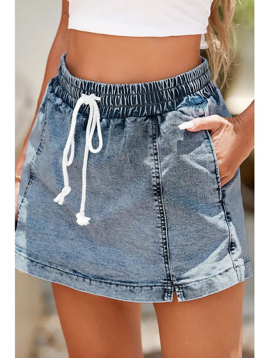Pocketed Denim Shorts