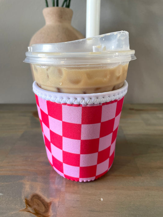 Checkered Coffee Koozie