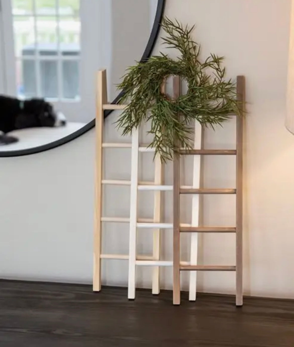 Brown Finish Wooden Decor Ladder