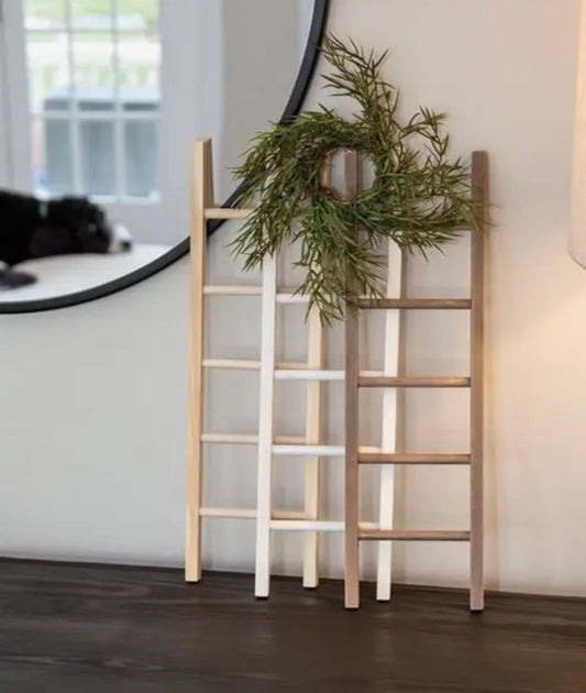Natural Finish Wooden Decor Ladder