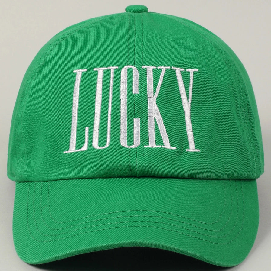 Unisex Lucky Baseball Hat- green