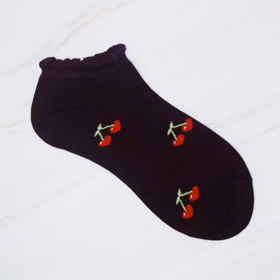 Cherry Heart Socks- set of 3
